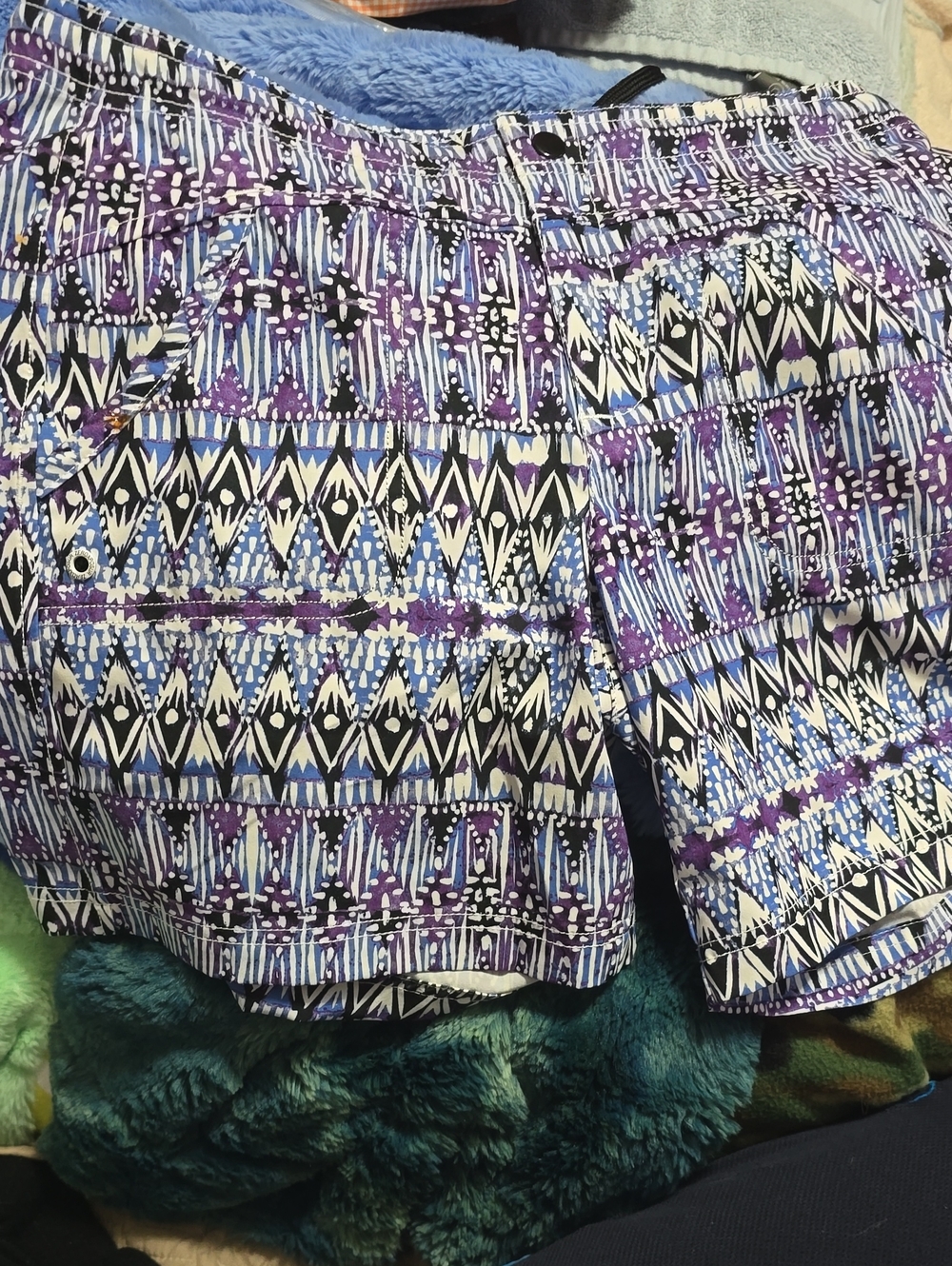 ZeroXposur Purple and Black Geometric Print Women’s Shorts